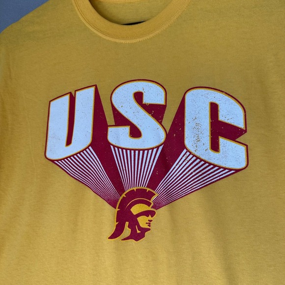 USC Trojans T-Shirt Women's S Yellow White Red Short Sleeve Top NCAA Football‎ - Picture 2 of 9